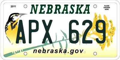 NE license plate APX629