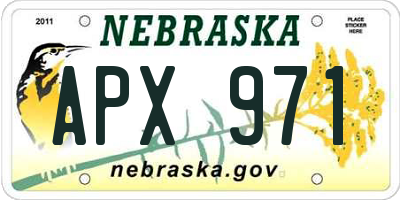 NE license plate APX971