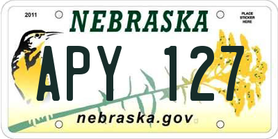 NE license plate APY127
