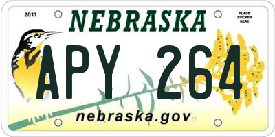 NE license plate APY264