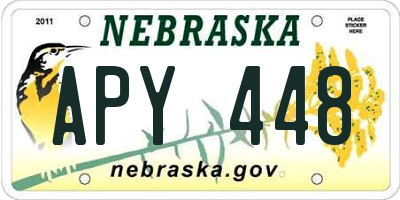 NE license plate APY448