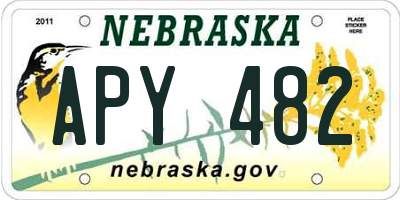 NE license plate APY482