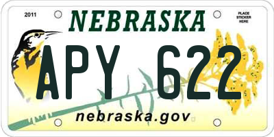 NE license plate APY622