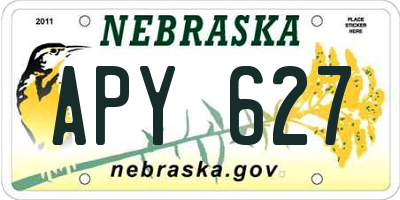 NE license plate APY627