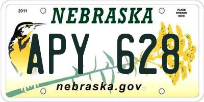 NE license plate APY628