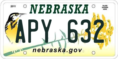 NE license plate APY632