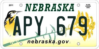 NE license plate APY679