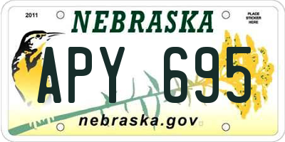 NE license plate APY695
