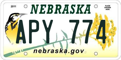 NE license plate APY774