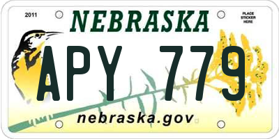 NE license plate APY779