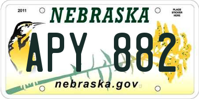 NE license plate APY882
