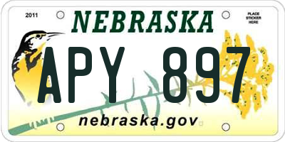 NE license plate APY897