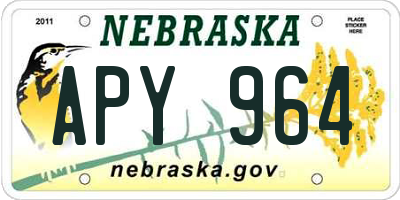 NE license plate APY964