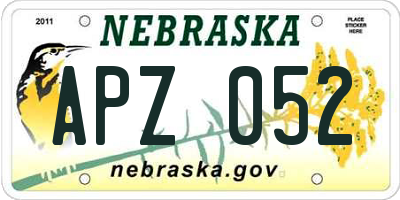 NE license plate APZ052