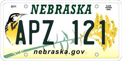 NE license plate APZ121