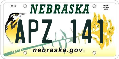 NE license plate APZ141