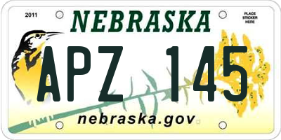 NE license plate APZ145