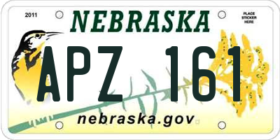 NE license plate APZ161