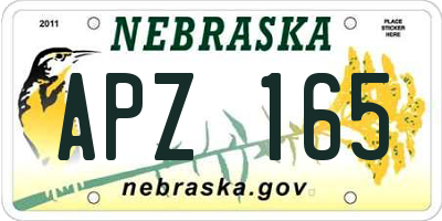 NE license plate APZ165