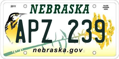 NE license plate APZ239