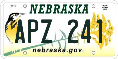 NE license plate APZ241