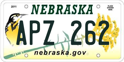 NE license plate APZ262