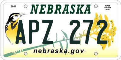 NE license plate APZ272