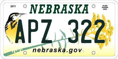 NE license plate APZ322