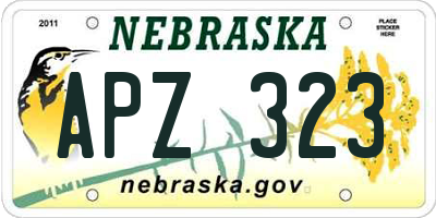 NE license plate APZ323