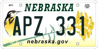 NE license plate APZ331