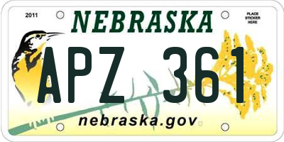NE license plate APZ361