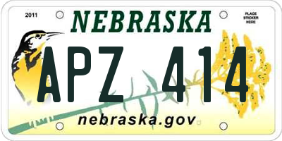 NE license plate APZ414