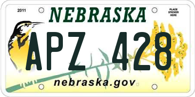 NE license plate APZ428