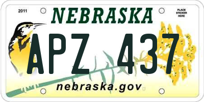 NE license plate APZ437