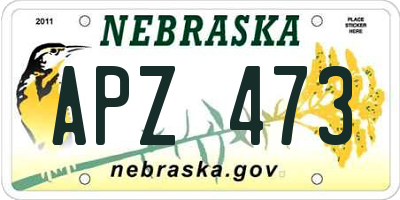 NE license plate APZ473