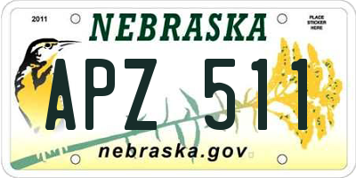NE license plate APZ511