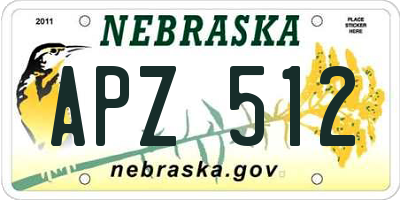NE license plate APZ512
