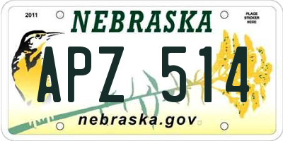 NE license plate APZ514