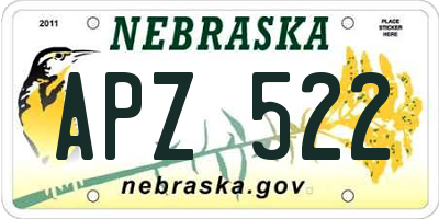 NE license plate APZ522