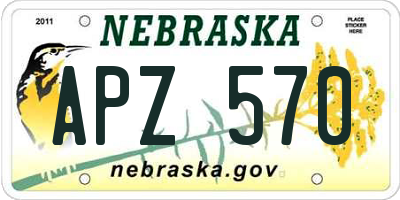 NE license plate APZ570