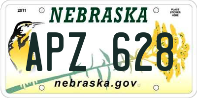 NE license plate APZ628