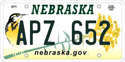 NE license plate APZ652