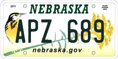 NE license plate APZ689