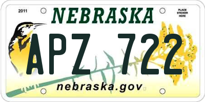 NE license plate APZ722