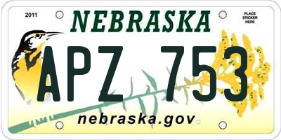NE license plate APZ753
