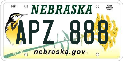 NE license plate APZ888