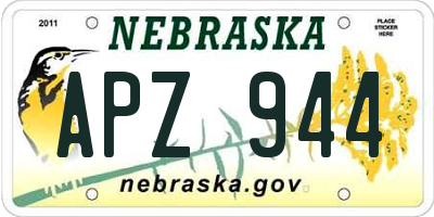 NE license plate APZ944