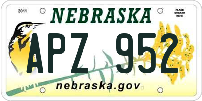 NE license plate APZ952