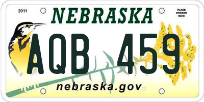 NE license plate AQB459