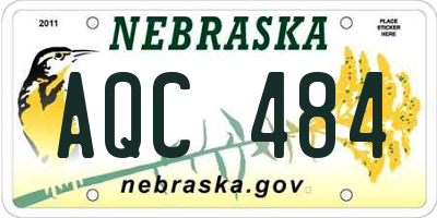 NE license plate AQC484